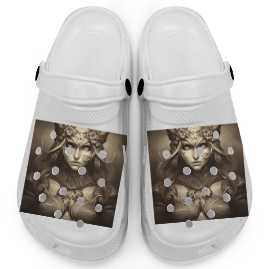Warrior princess wearing gothic plate dark fantasy Clogs