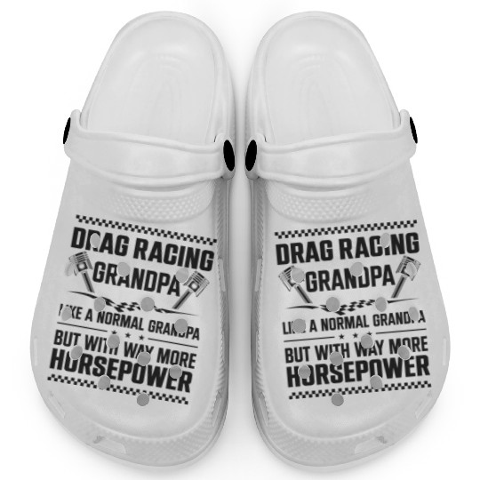 Drag Racing Race Car Grandpa Clogs