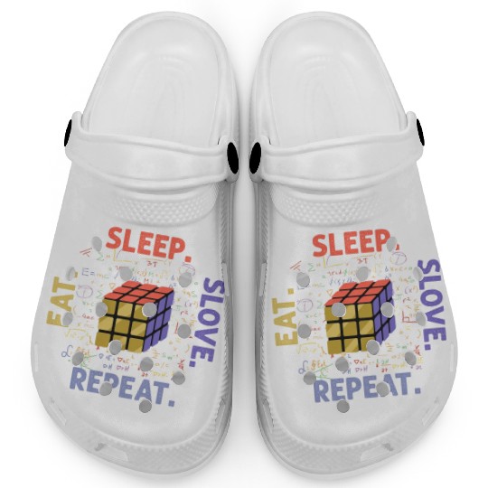 Eat Sleep Solve Repeat Math Speed Cubing Genie Clogs