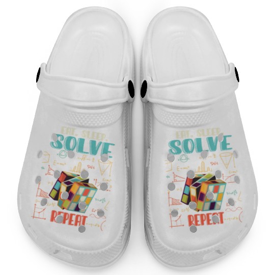 Eat Sleep Solve Repeat Math Speed Cubing Genie Clogs