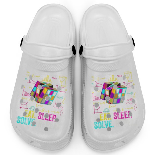 Eat Sleep Solve Repeat Math Speed Cubing Genie Clogs