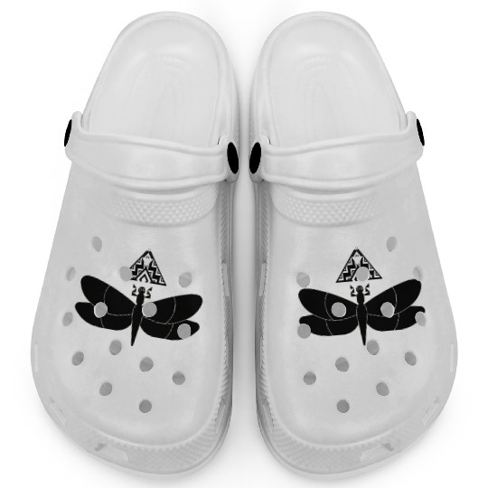 Minimalist Insect Celestial Dragonfly Sacred Geome Clogs