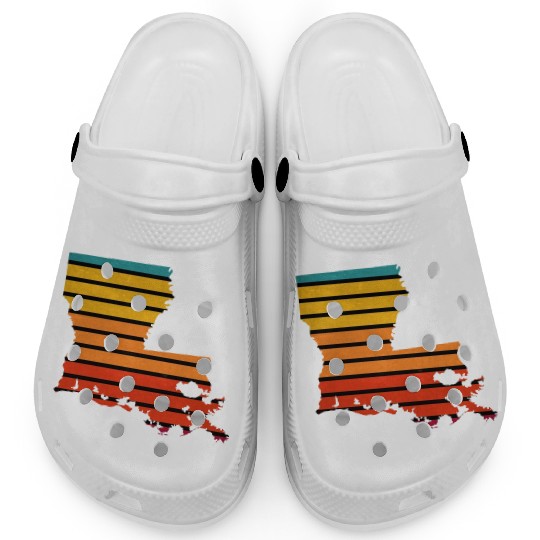 Louisiana sticker retro Clogs