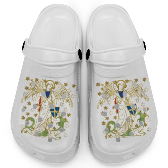 St. Michael the Archangel Icon Dragon Catholic Ang Clogs