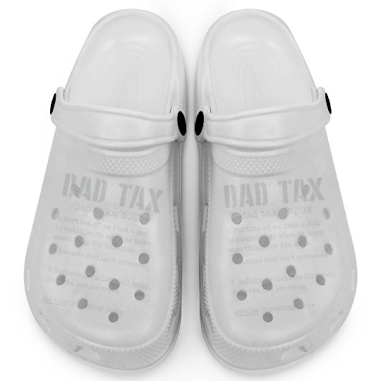 Vintage Dad Tax Definition Men Funny Father's Day Clogs