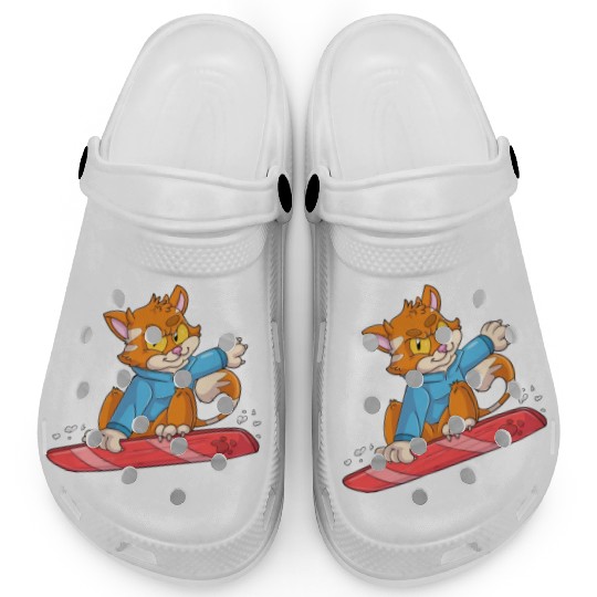 Snowboarder Cat / Snowboarding Cat Clogs