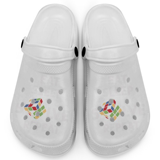 Eat Sleep Solve Repeat Math Speed Cubing Genie Clogs