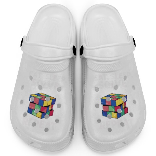 Eat Sleep Solve Repeat Math Speed Cubing Genie Clogs