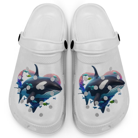 Orca Is My Valentine Clogs