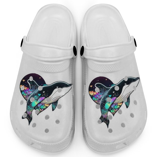 Orca Is My Valentine, Love Hearts Orca Valentines Clogs