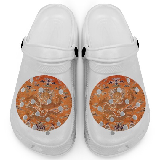 Chinese dragon fabric Clogs