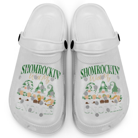Shamrockin' With My Gnomes St. Patrick's Day Vibes Clogs