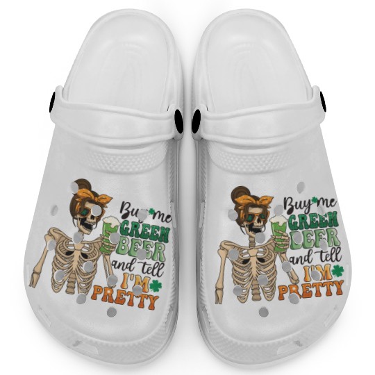by me green beer and tell i'am pretty Clogs