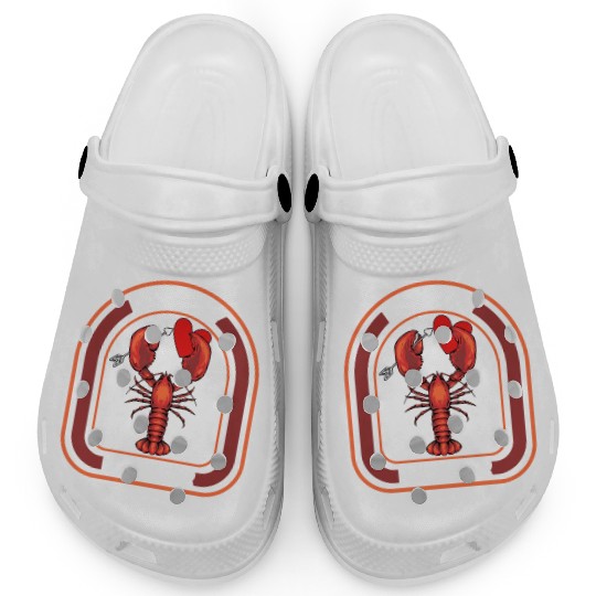 Valentines Clogs, He Is My Lobster Holding Red