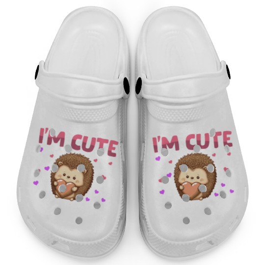 Hedgehog Heart Valentine's Day Animal For Womens Clogs