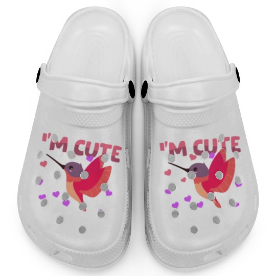 Hummingbird Heart Valentine's Day Animal For Clogs