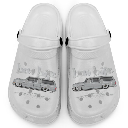 low life Light Silver Clogs