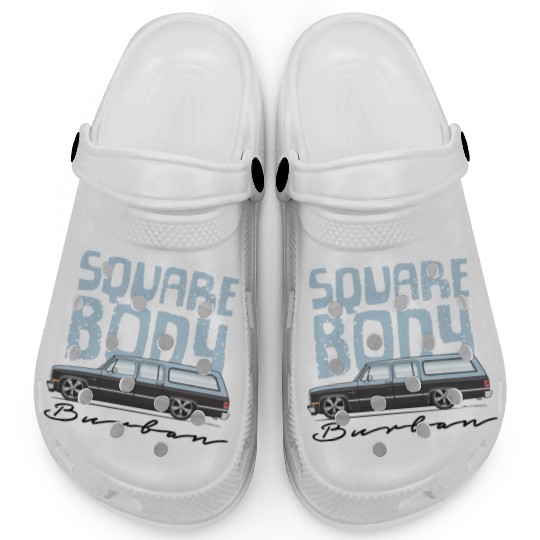 square body Light Blue Clogs