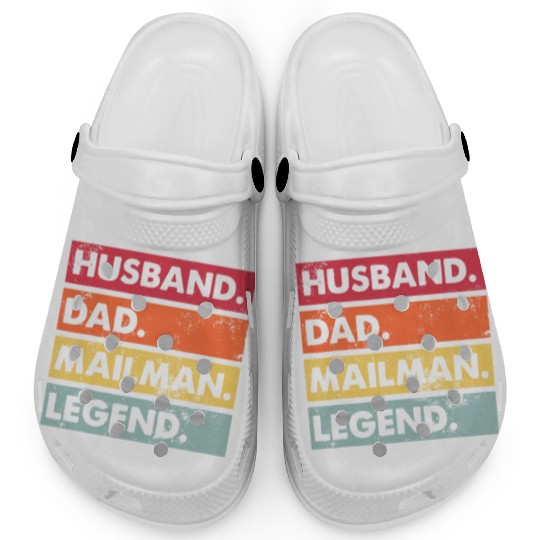 Husband Dad Mailman Legend Funny Postal Workerdadg Clogs