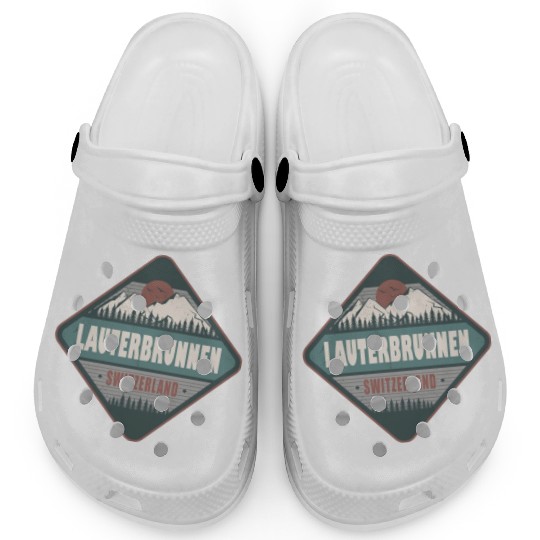 Lauterbrunnen Switzerland Vintage Hiking Design Clogs