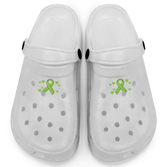 Friend Of A Warrior Lime Green Ribbon Lyme Clogs