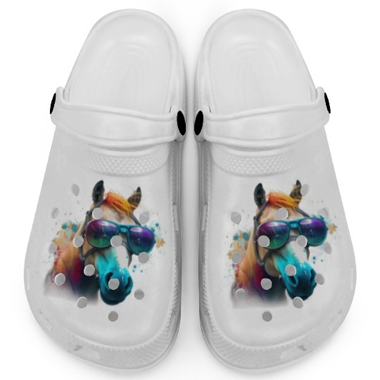 Cool Cheeky Graffiti Horse Hanoverian Gift Clogs