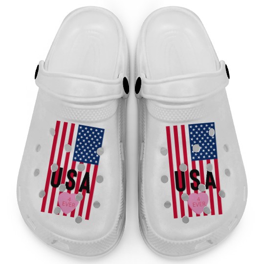 USA Stars and Stripes Clogs