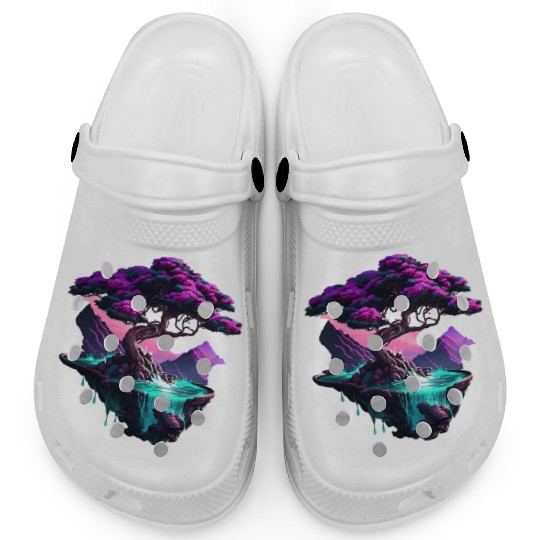 Synthwave Bonsai Tree Clogs
