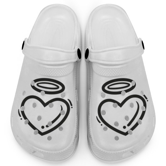 Angelic love heart gift Clogs