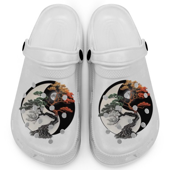 Yin and Yang Bonsai Tree Clogs