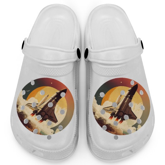 Shuttle Space Ready To The Moon Clogs