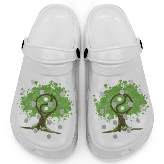 Ying Yang Tree of Life Clogs