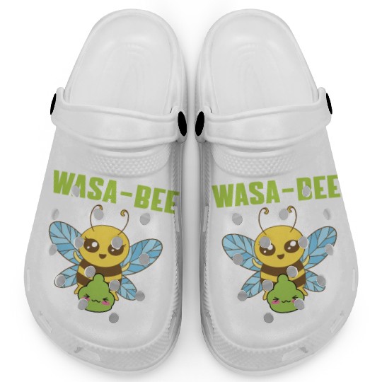 Cute Wasabi Bee Pun Clogs