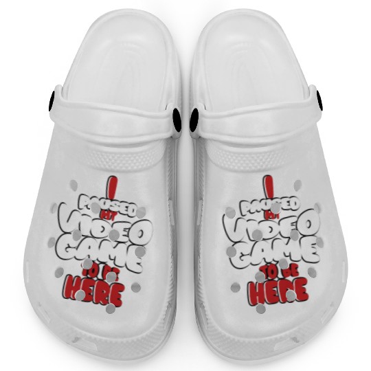 I Paused My Game To Be Here Mens Kids Boys Clogs