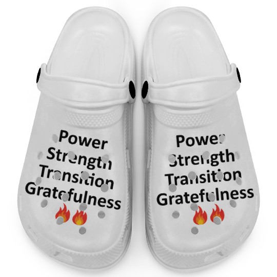 POWER STRENGTH TRANSITION GRATEFULNESS - BLACK Clogs