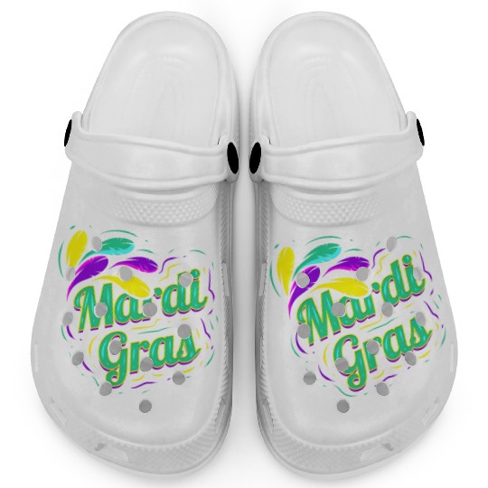 Green Lettering For Mardi Gras Clogs