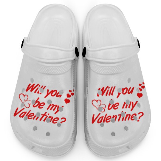 Will you be my Valentine Vector Clogs Design