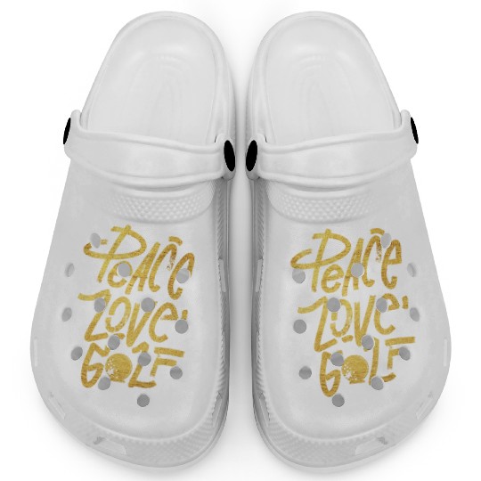 Peace Love Golf Clogs
