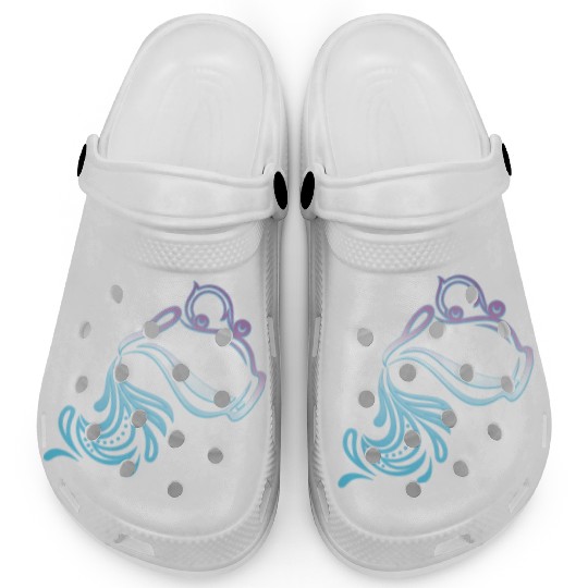 Aquarius Zodiac Air Sign Water Bearer Logo Clogs