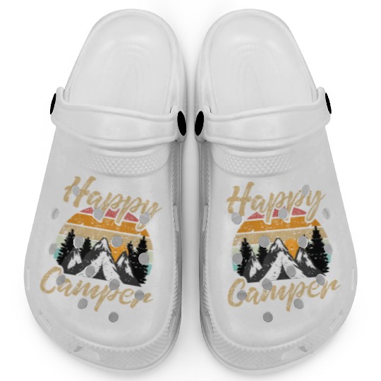 Funny Camping Hiking Lover Present Happy Camper Gi Clogs