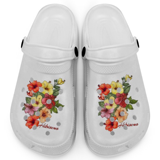 Summer Splendor: Hibiscus Floral Delights Clogs