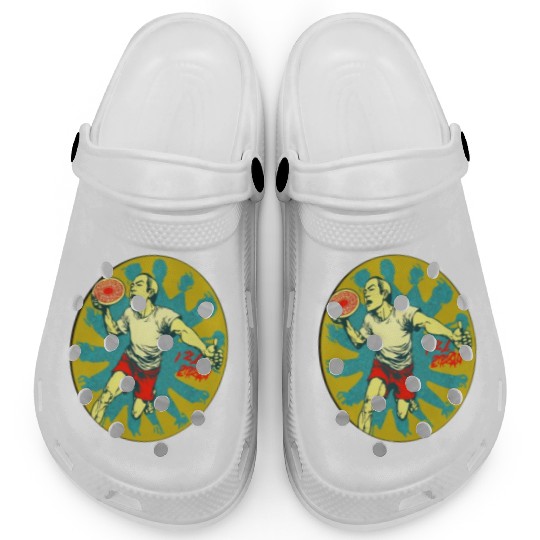 Ultimate Frisbee Retirement Appreciation Pop Art Clogs