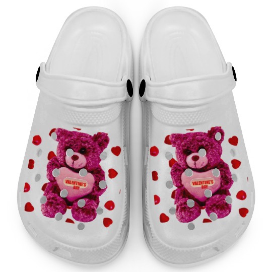 Lovely Valentine's Day Teddy Bear Clogs