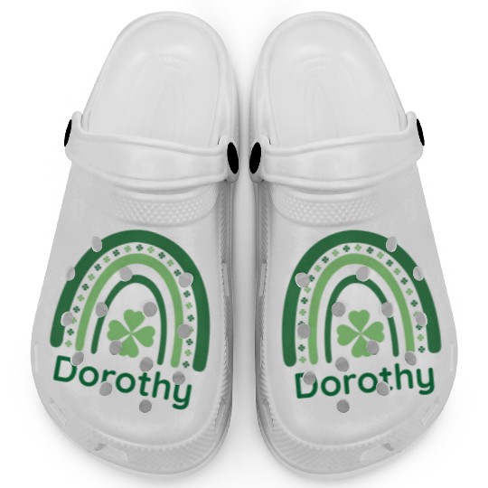 Dorothy Clover Charm Boho Rainbow Clogs