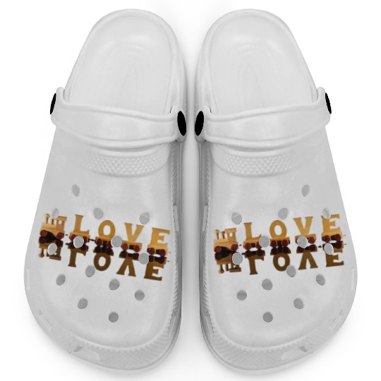 Wooden Love Train Clogs
