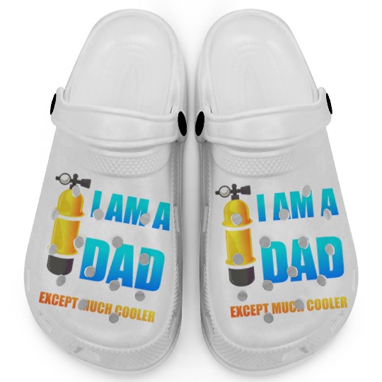 Scuba Diving Dad Snorkeling Deep Sea Diver Clogs