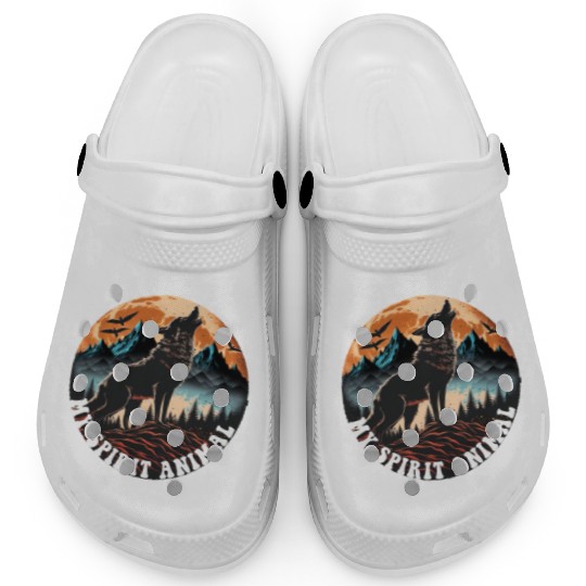 wolf is my spirit animal Clogs