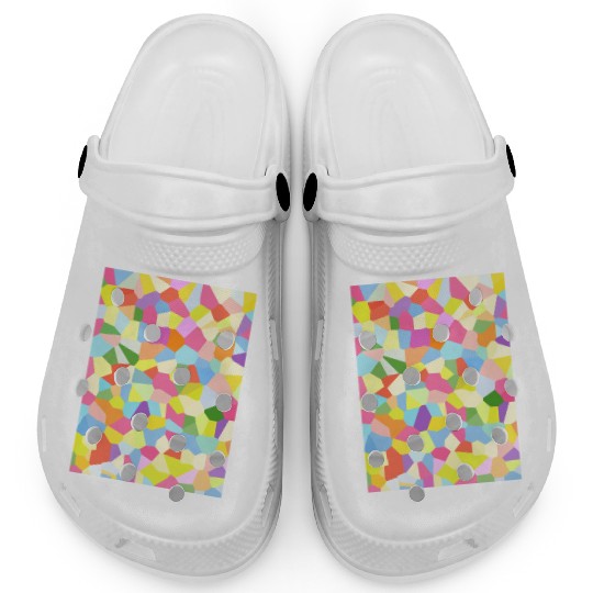 Bright Colored Crystals. Crystal Pattern Clogs