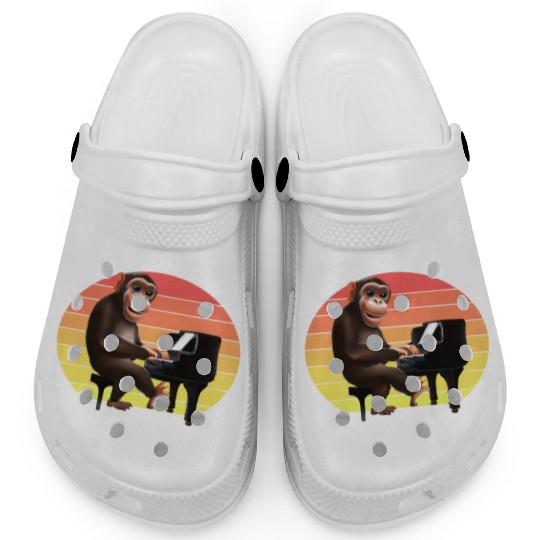 Monkey at the piano Clogs