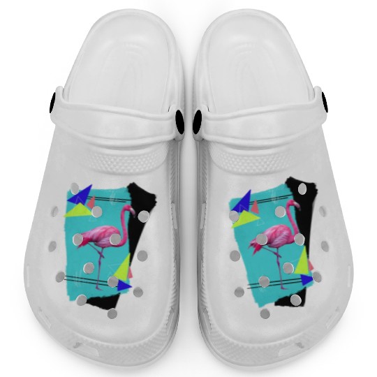 Retro Flamingo Clogs